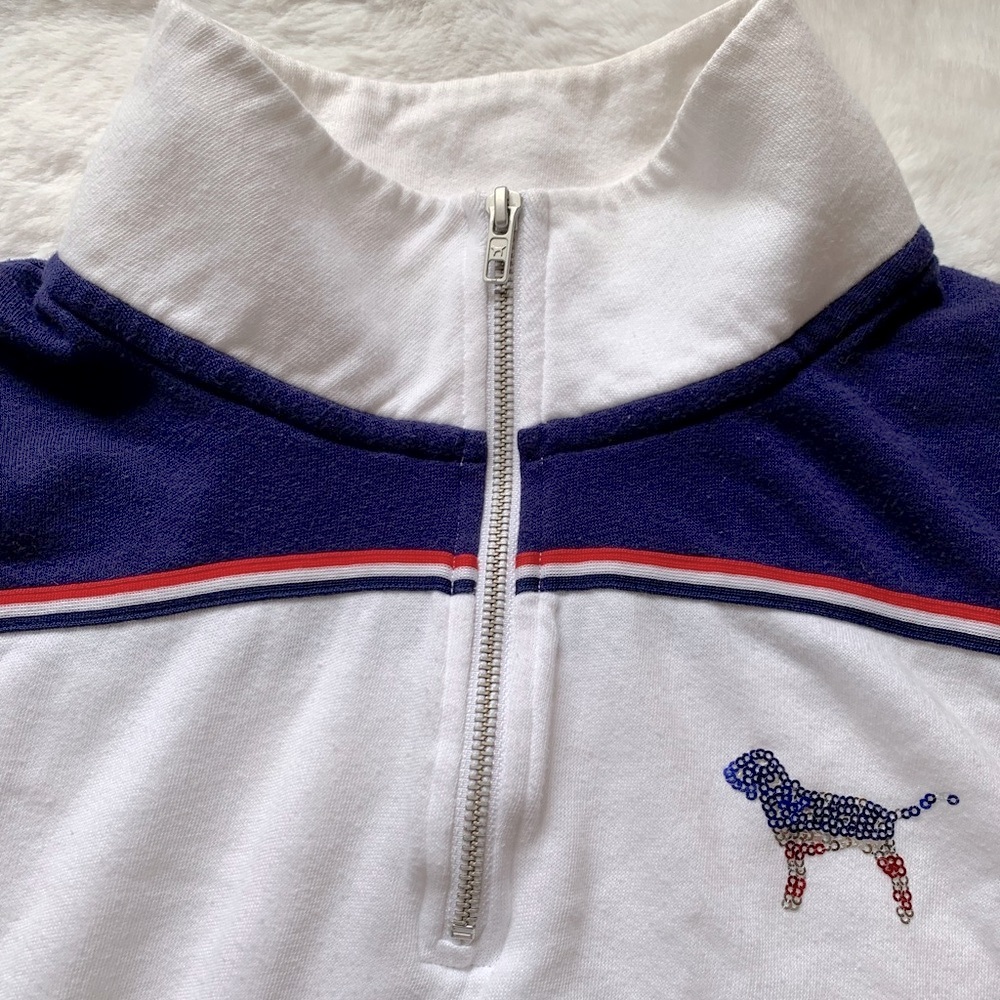 PINK by Victoria’s Secret 4th of July 1/4 Zip-Up Pullover!